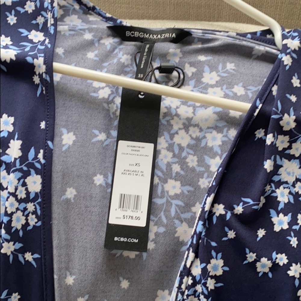 BCBG floral wrap dress NWT